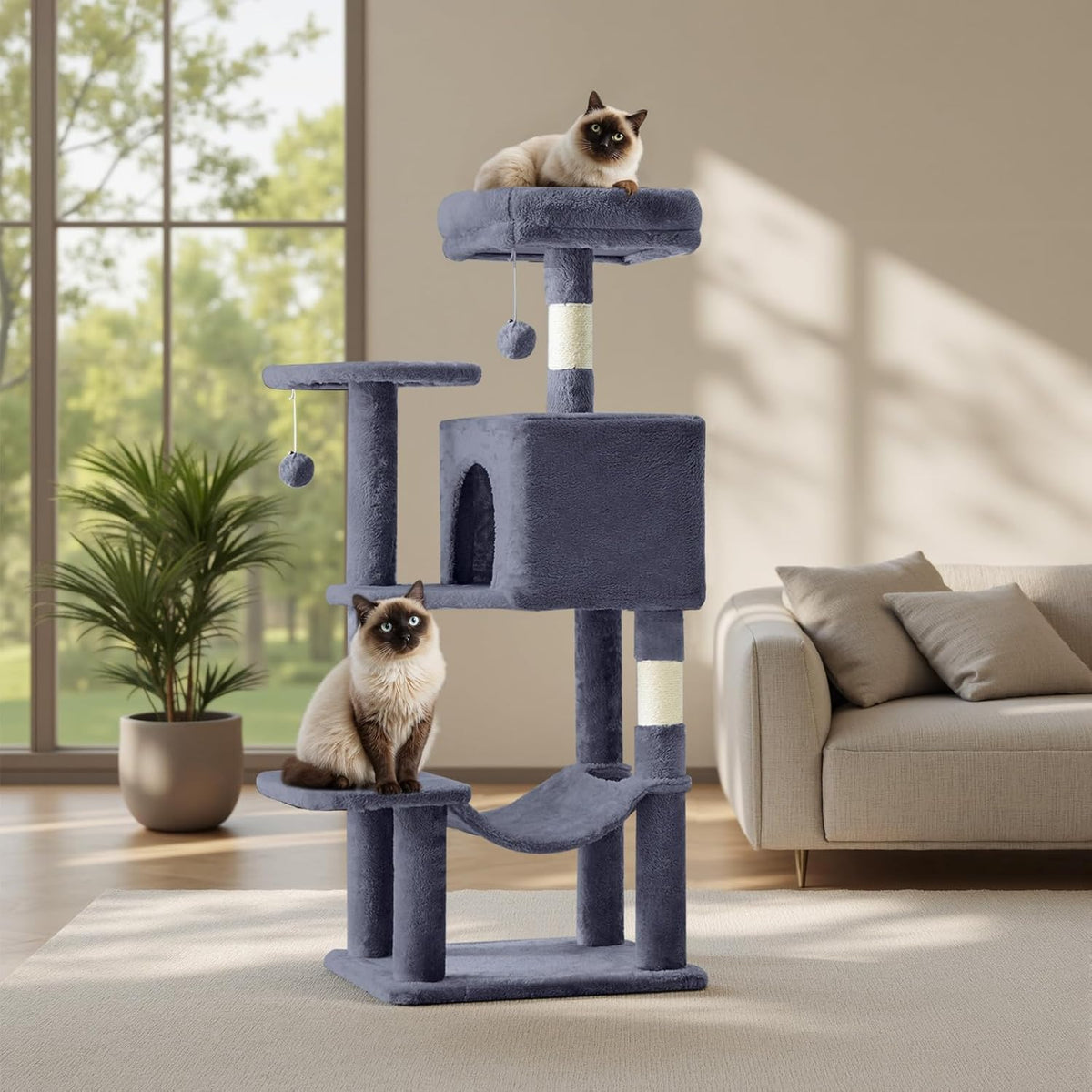 44 Inch Cat Tree Tower for Indoor Cats and Kittens