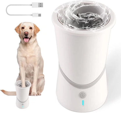 Automatic Silicone Bristles Pet Paw Cleaner Cup - USB Charging, Portable for Muddy Claws, Designed for Small to Medium Dogs