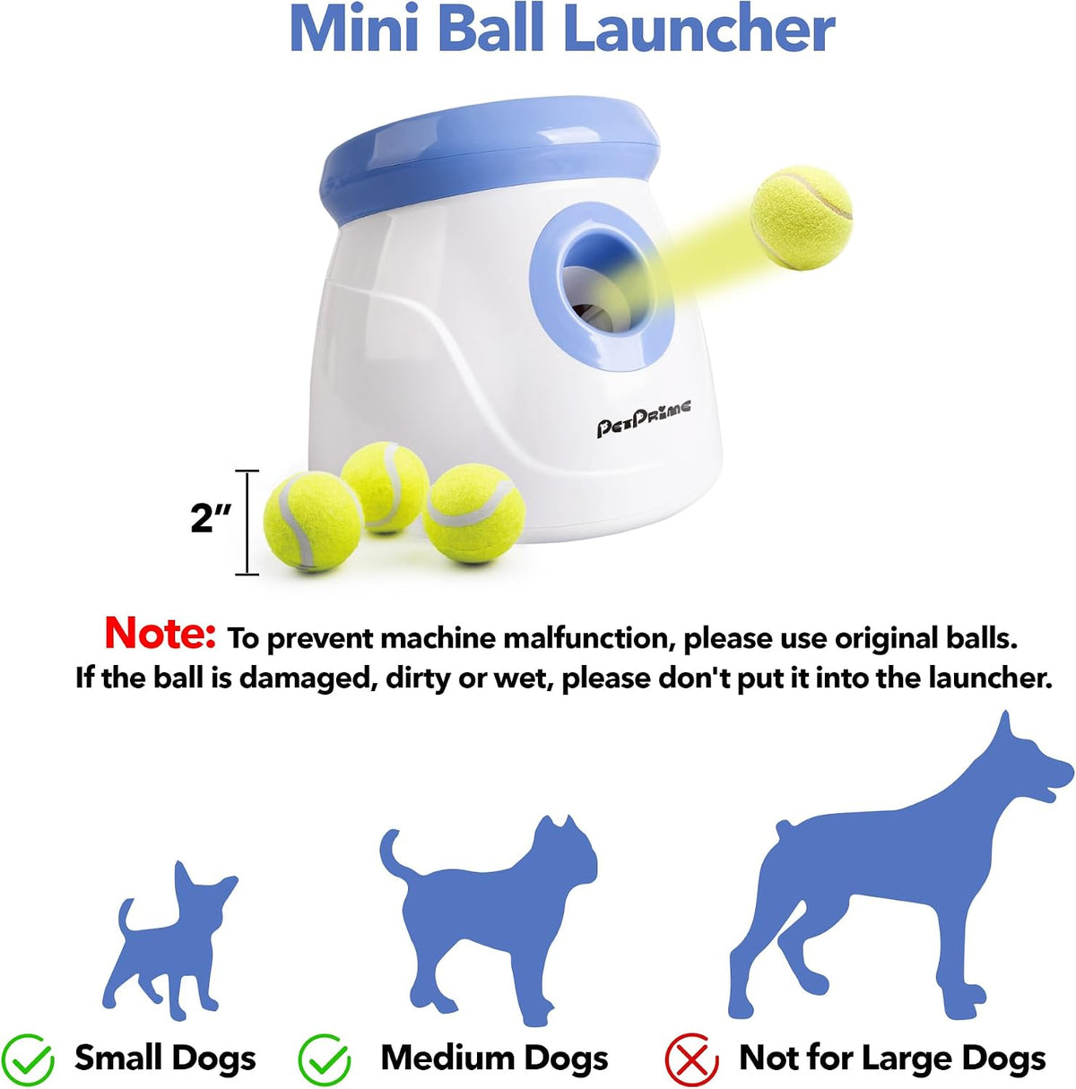 Ball launcher with tennis balls