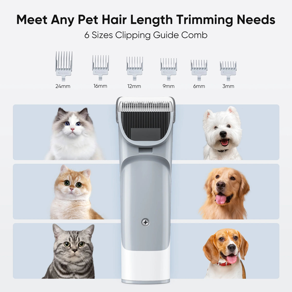 5-in-1 Pet Grooming Vacuum Kit – Clippers & Hair Vacuum for Dogs and Cats