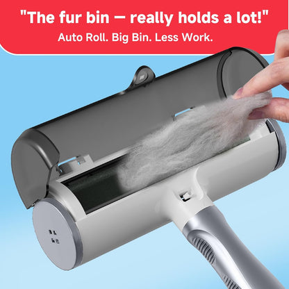 Pet Hair Remover Roller and Grooming Glove Set for Dogs & Cats