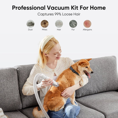 5-in-1 Pet Grooming Vacuum Kit – Clippers & Hair Vacuum for Dogs and Cats