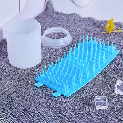 Clear blue paw cleaner cup